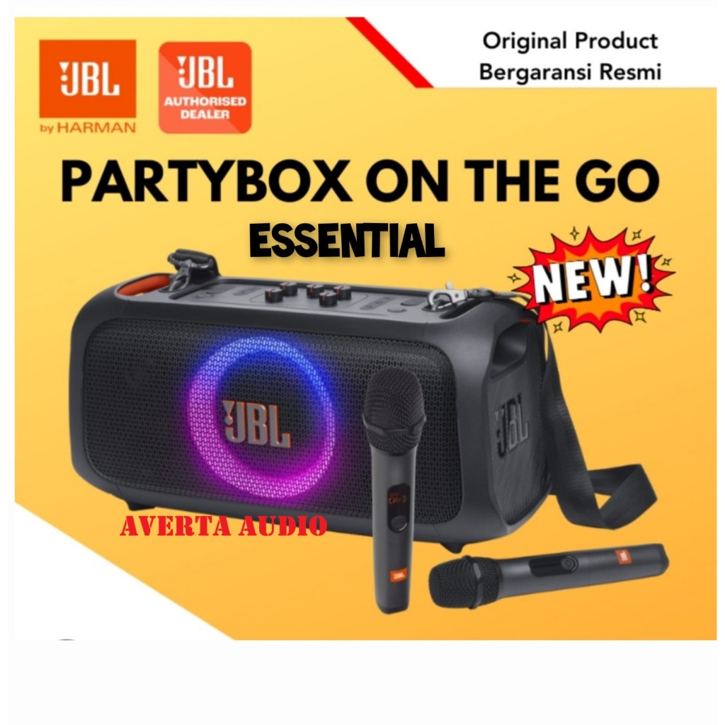 JBL Partybox On The Go Essential 2 Mic JBL Partybox OTG On-The-Go Essential, Speaker Portable JBL On