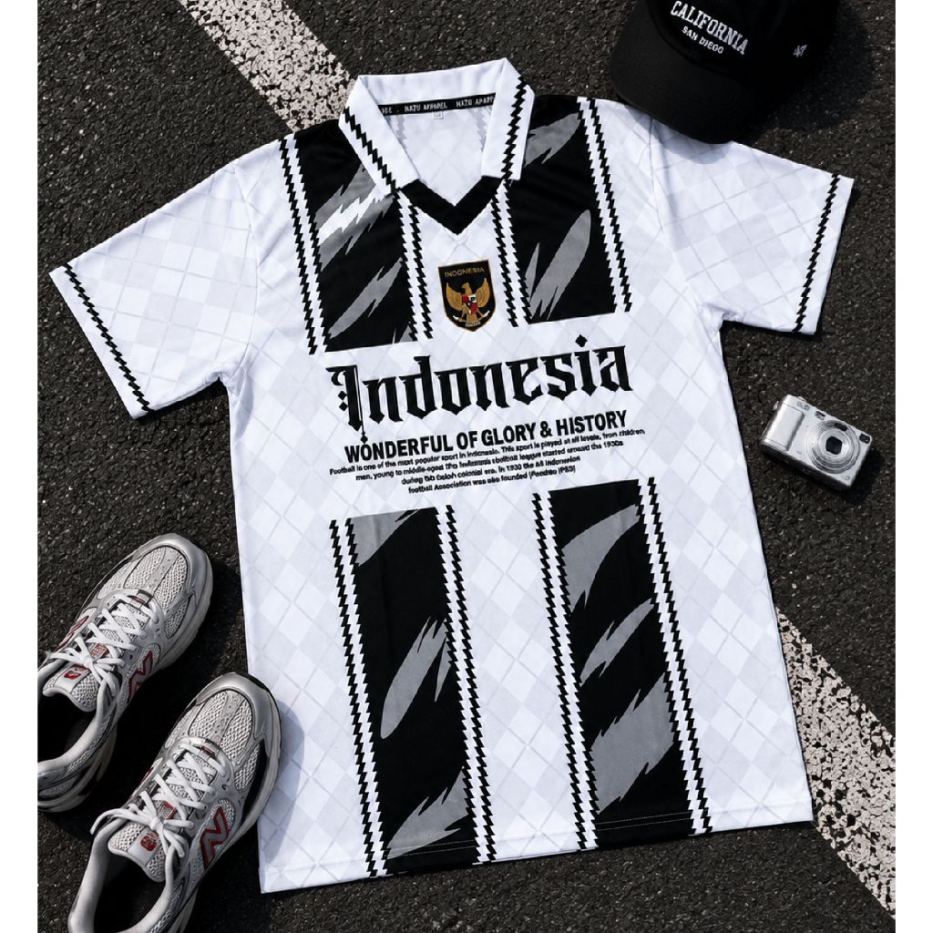 Jersey Vintage Timnas Indonesia Jersey Retro Timnas Classic DryFit Premium Jersey Timnas Unisex