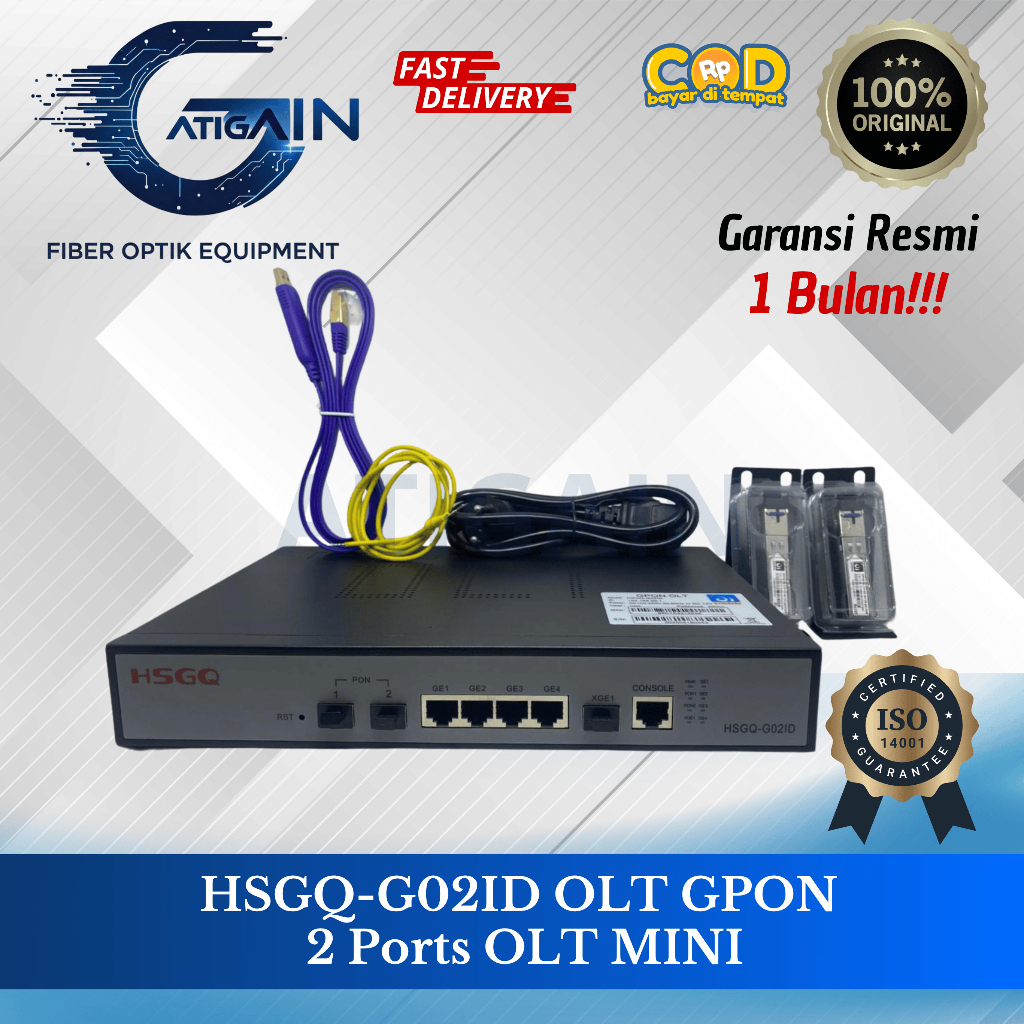 HSGQ-G02ID OLT GPON  2 Pon OLT MINI INCLUDE SFP 8dbm