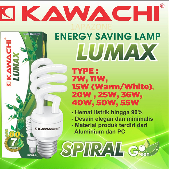 Plc Lumax Spiral 11WATT LE-K-HS -11W Cool Daylight KAWACHI
