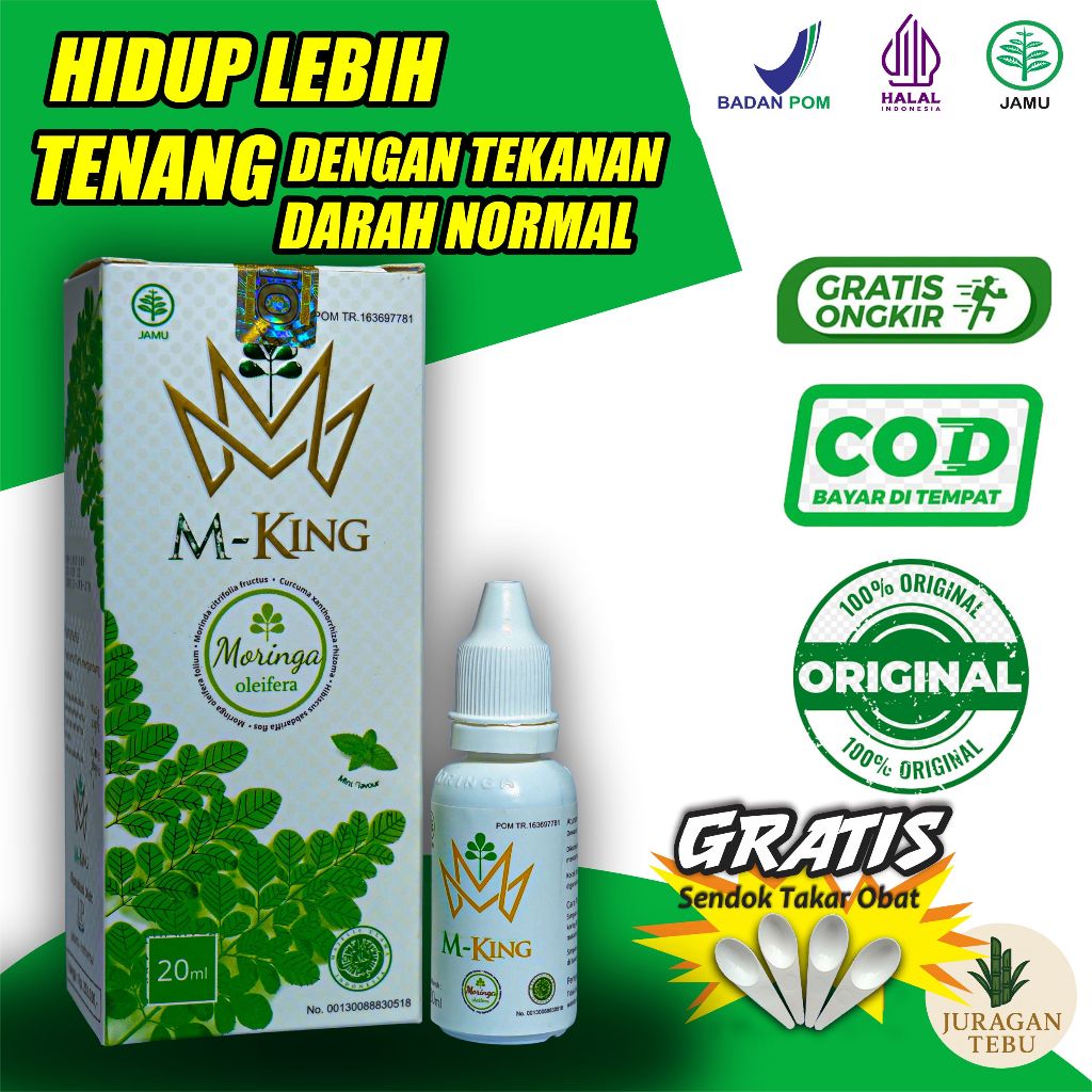 M-KING Tetes Herbal Premium – Rajanya Jamu Tetes Indonesia (Bantu Atasi Stroke, Diabetes, Kolesterol
