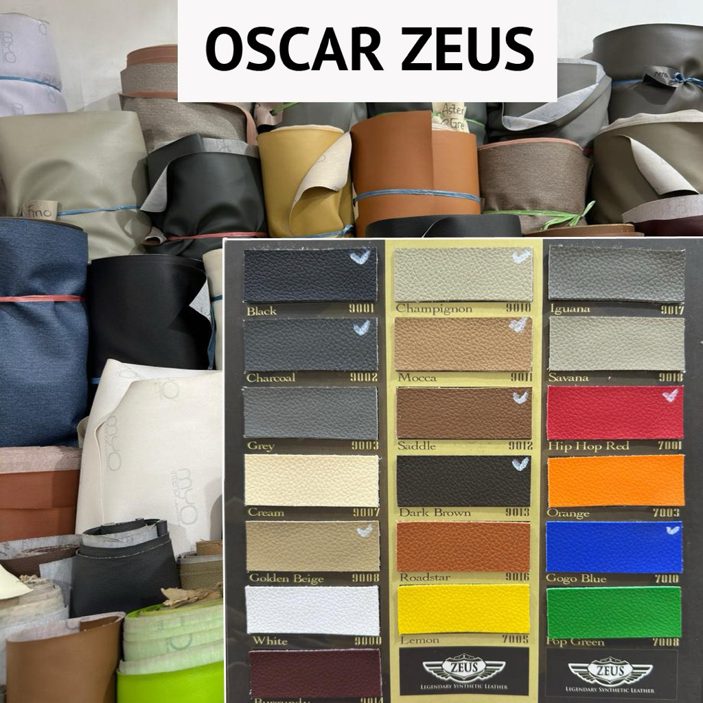 Oscar Zeus Bahan Jok sofa Kain Oscar Kulit Sintetis Jeruk
