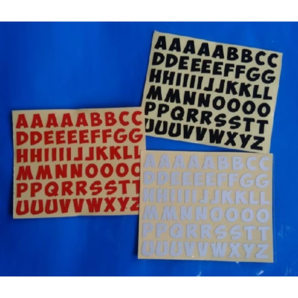 stiker cutting Abjad