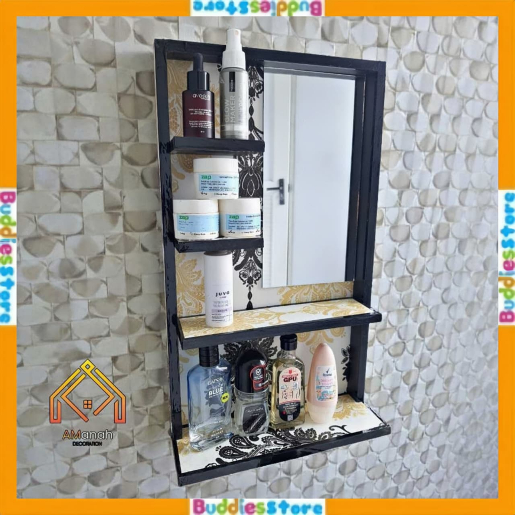 RAK KOSMETIK SLIM MINIMALIS - RAK MAKE UP GANTUNG TERMURAH RKA298