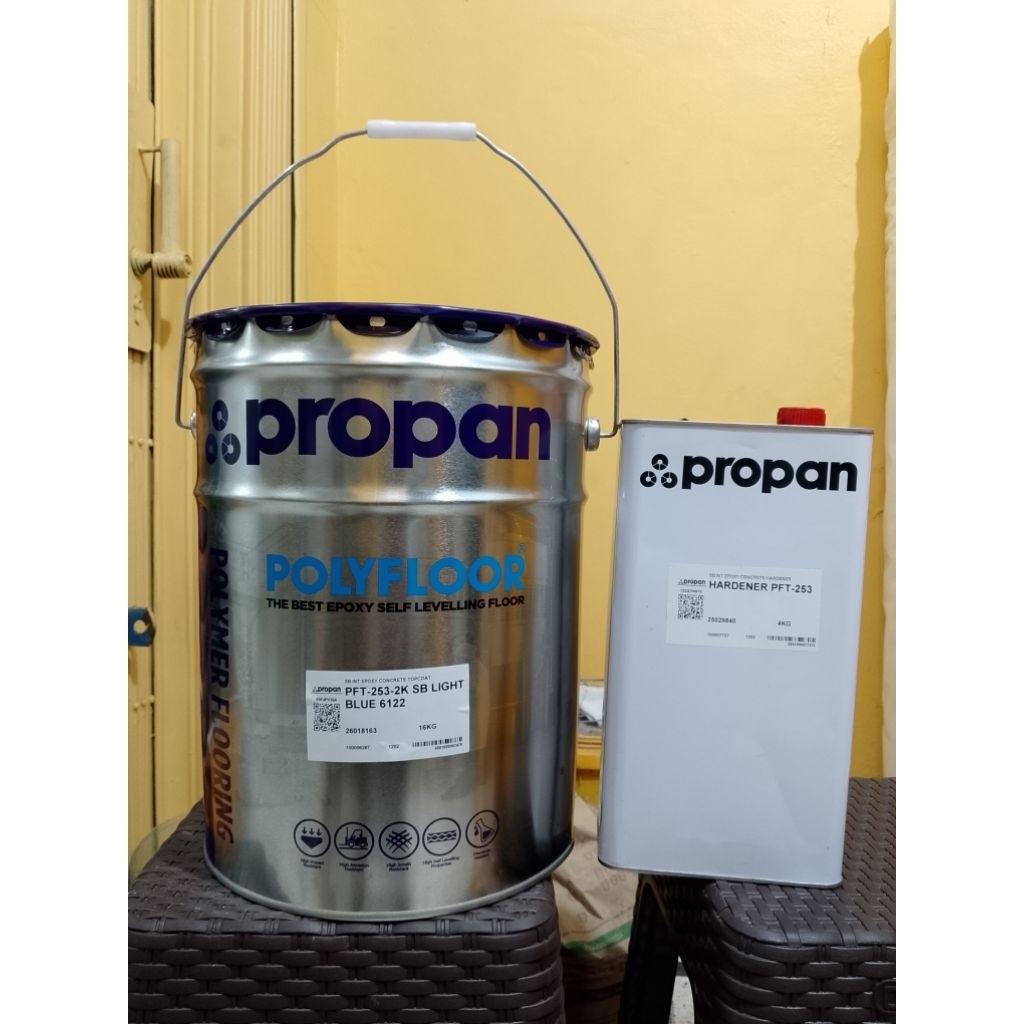 Propan Polyfloor/Pft253/ Light Blue Cat Epoxy Lantai