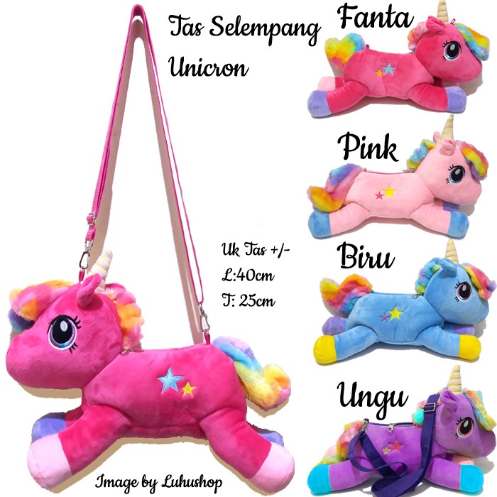 Tas Boneka Selempang Slempang Anak Cewek Kuda Pony Poni Kecil Unicorn