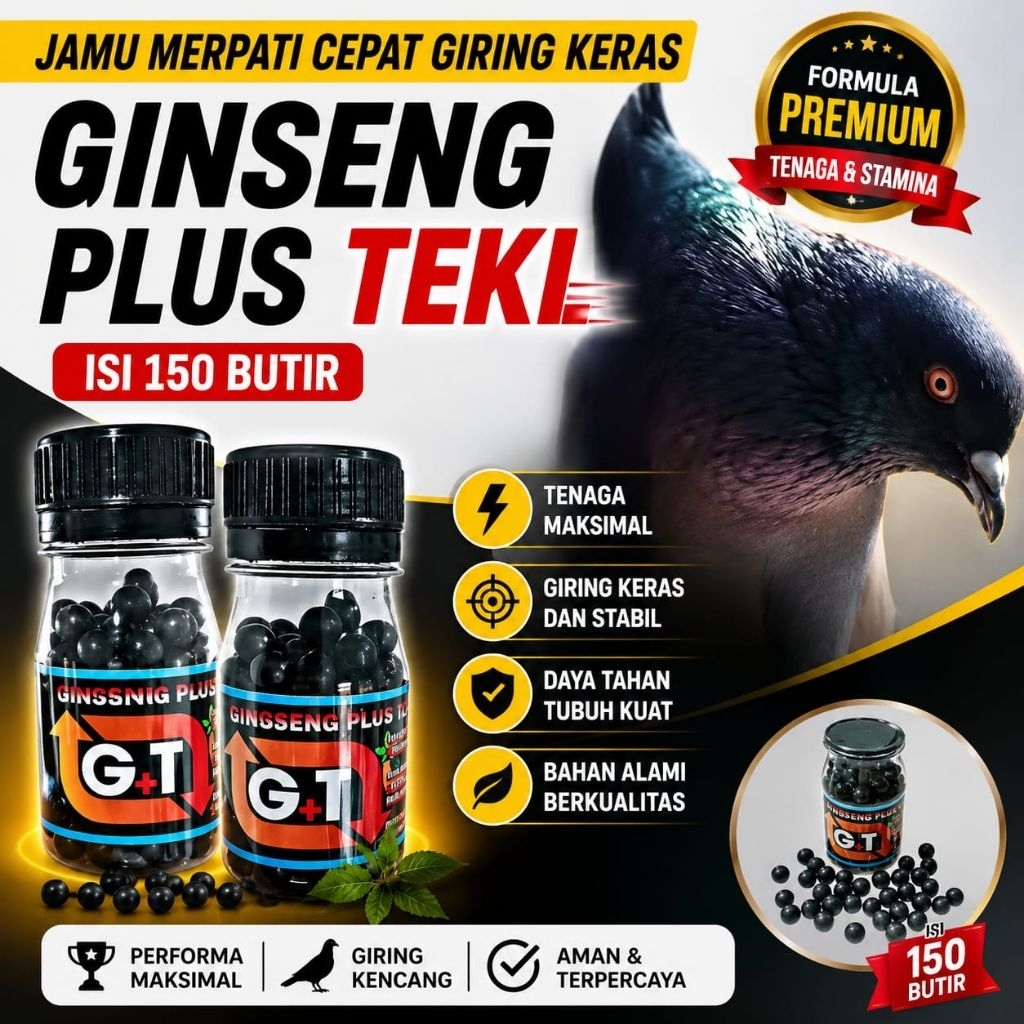 Jamu Merpati Ginseng Teki Plus isi 150 pil exta power pil edan alus extra JP tetawan kelenceng xes4 