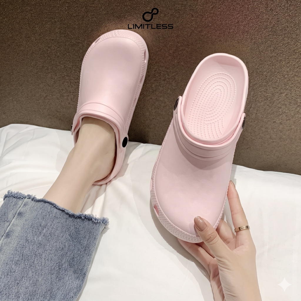 Limitless - Baim Sandal Wanita Kodok Slip On Medis Karet Sandal Slop Cewek Elastis Empuk Anti Slip T