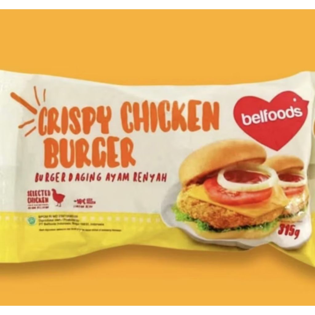 Belfoods Crispy chicken Burger/Burger Ayam Crispy/6pcs