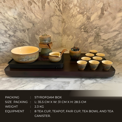 Hé Míng Tea Set – Set Teh Keramik Klasik Premium