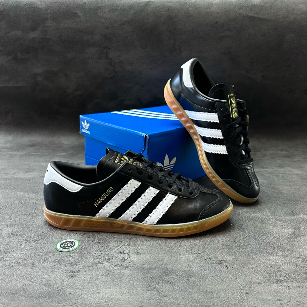 ADIDAS HAMBURG [CORE BLACK / WHITE] #JI2626 HAGUSNEAKER GARANSI 100% ORIGINAL
