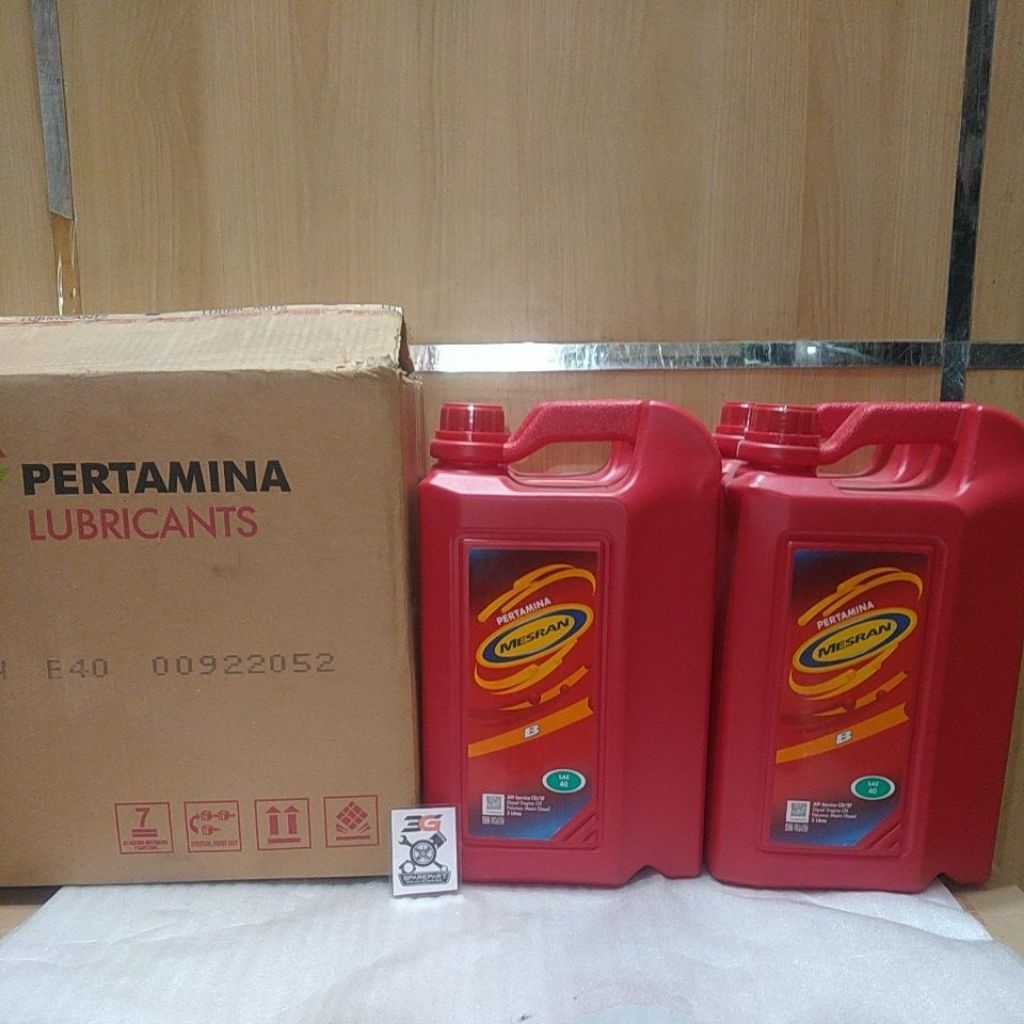 1 DUS OLI MOBIL MESRAN B 40 5 LITER SEA 40 OLI MESIN DIESEL PERTAMINA ISI 4 BOTOL