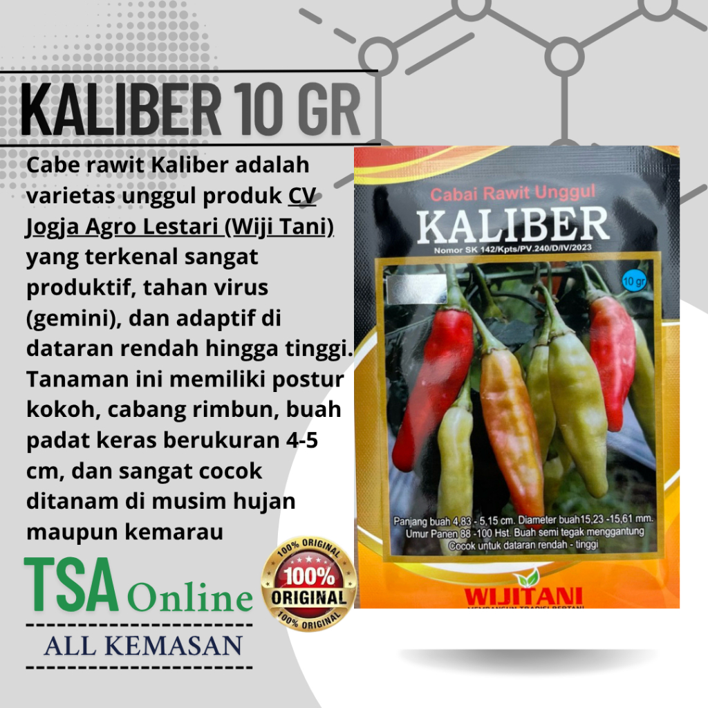KALIBER 10gr & ORI 212 Benih biji cabai cabe rawit unggul pedas cabe rawit ori 212 original