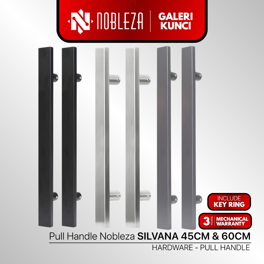 NOBLEZA Pull Handle / Handle Pintu Tarung Pintu Kupu Kupu Ukuran 45cm & 60cm - SILVANA