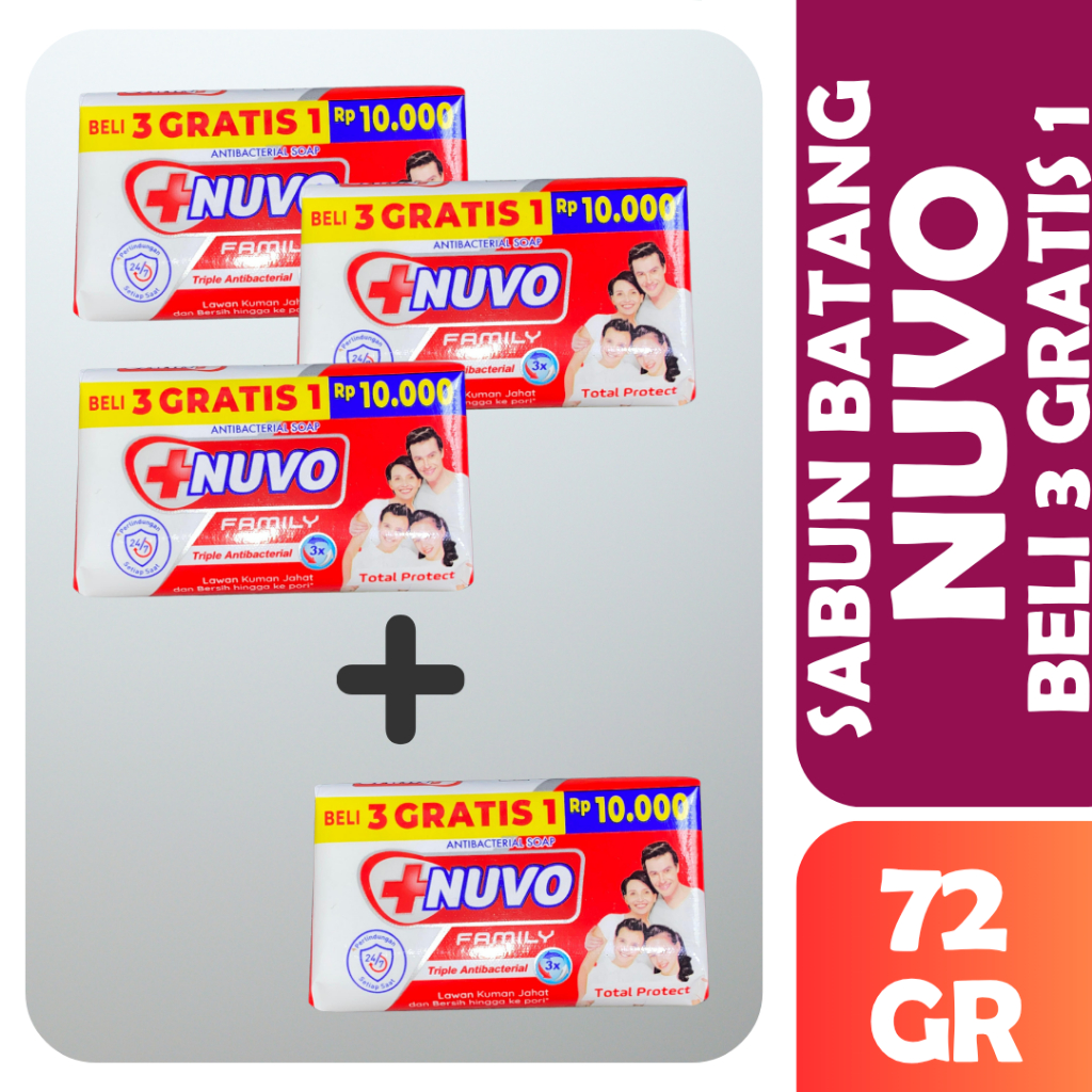 NUVO BATANG BELI 3 GRATIS 1 MERAH BIRU KUNING