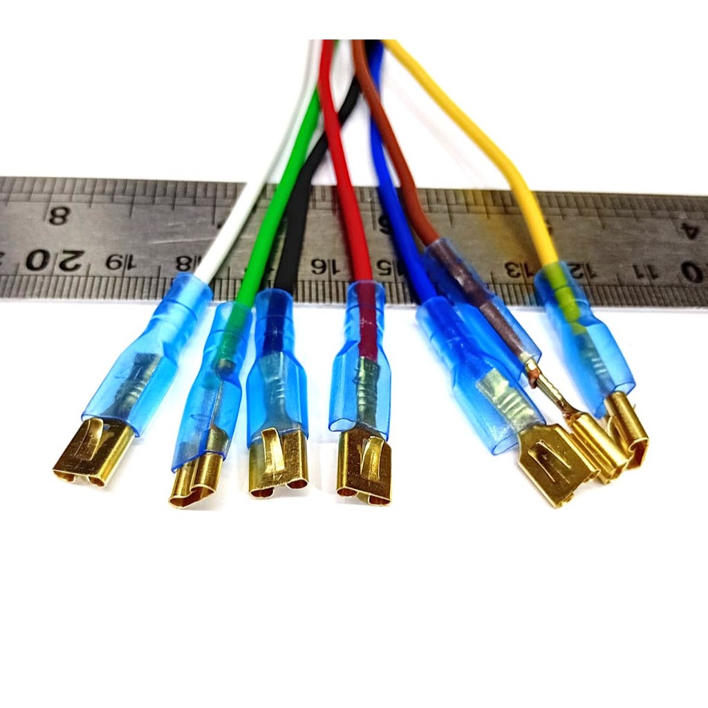 Skun female 6,3mm Plus Kabel  / Skun Kabel jumper aksesoris variasi  kendaraan mobil motor / skun fe