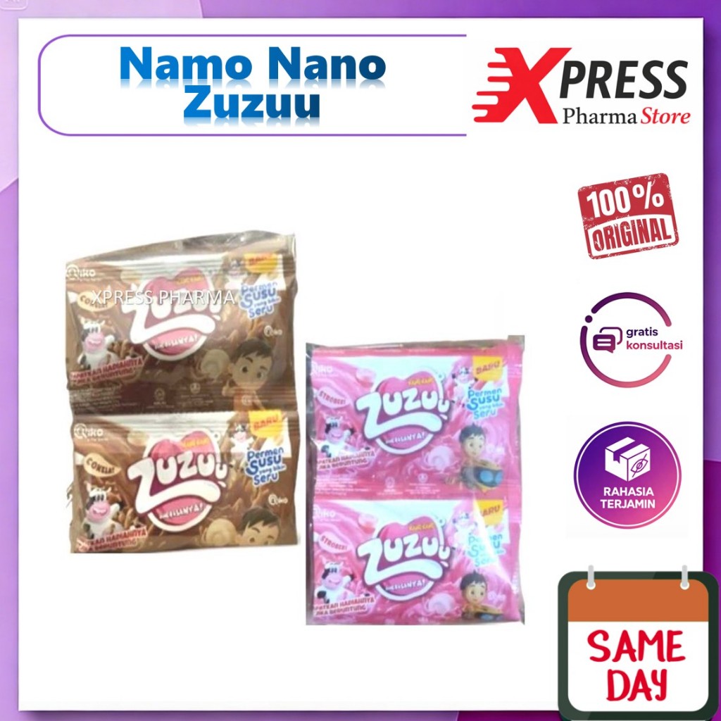 XPRESS   Permen Nano Nano Zuzuu Coklat Nano Zuzuu Strawberry Zuu-Zuu Nano Zu Zu ZuZu Susu Suzu Zusu