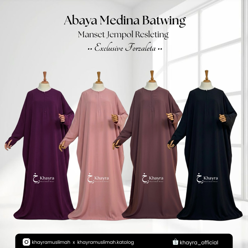 ABAYA MEDINA BATWING BY KHAYRA MUSLIMAH