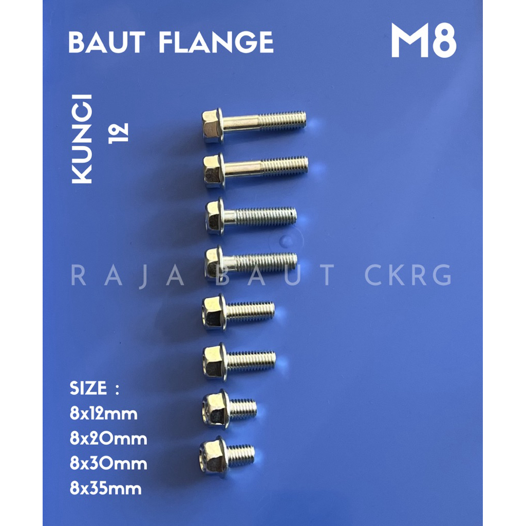 BAUT FLANGE M8 | BAUT 12 FLANGE TOPI
