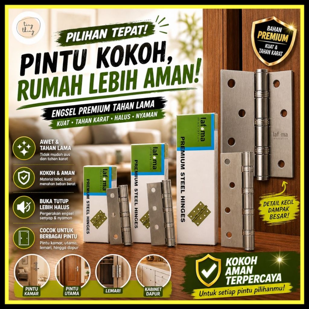 Engsel Pintu 5" 5inch 5 inch 5 inci 5inci 5in Lafuma Tebal 2.5 inch 2,5" 2.5" 2,5 inch 2,5inch 2.5in