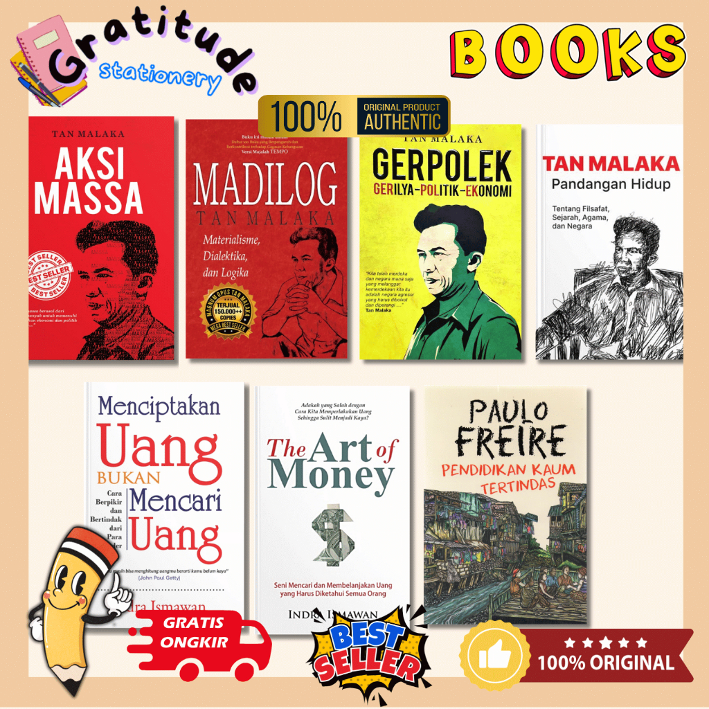Buku Tan Malaka & Ekonomi | Aksi Massa | Gerpolek Gerilya-Politik-Ekonomi | Madilog Materialisme Dia