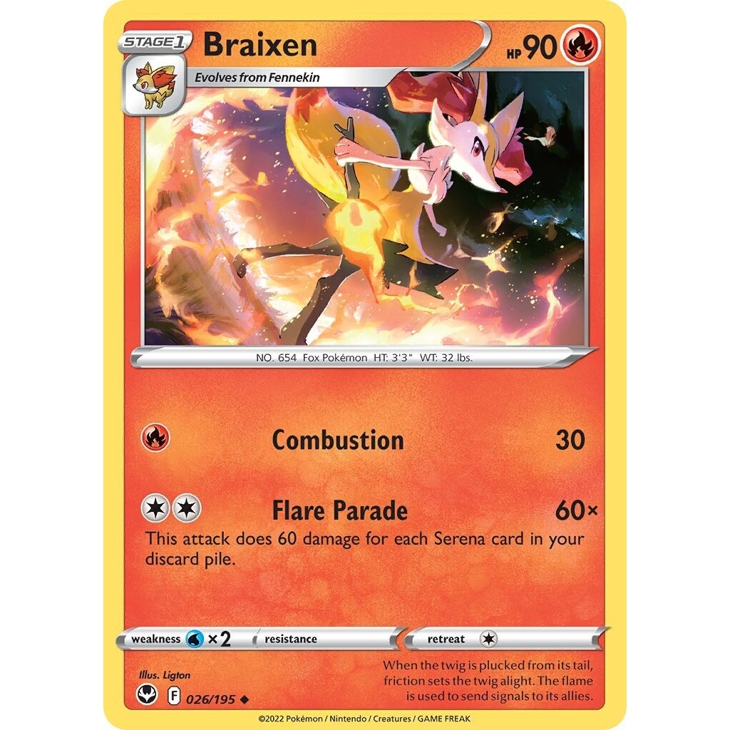 Tcg Pokemon Braixen SIT 2022 Eng