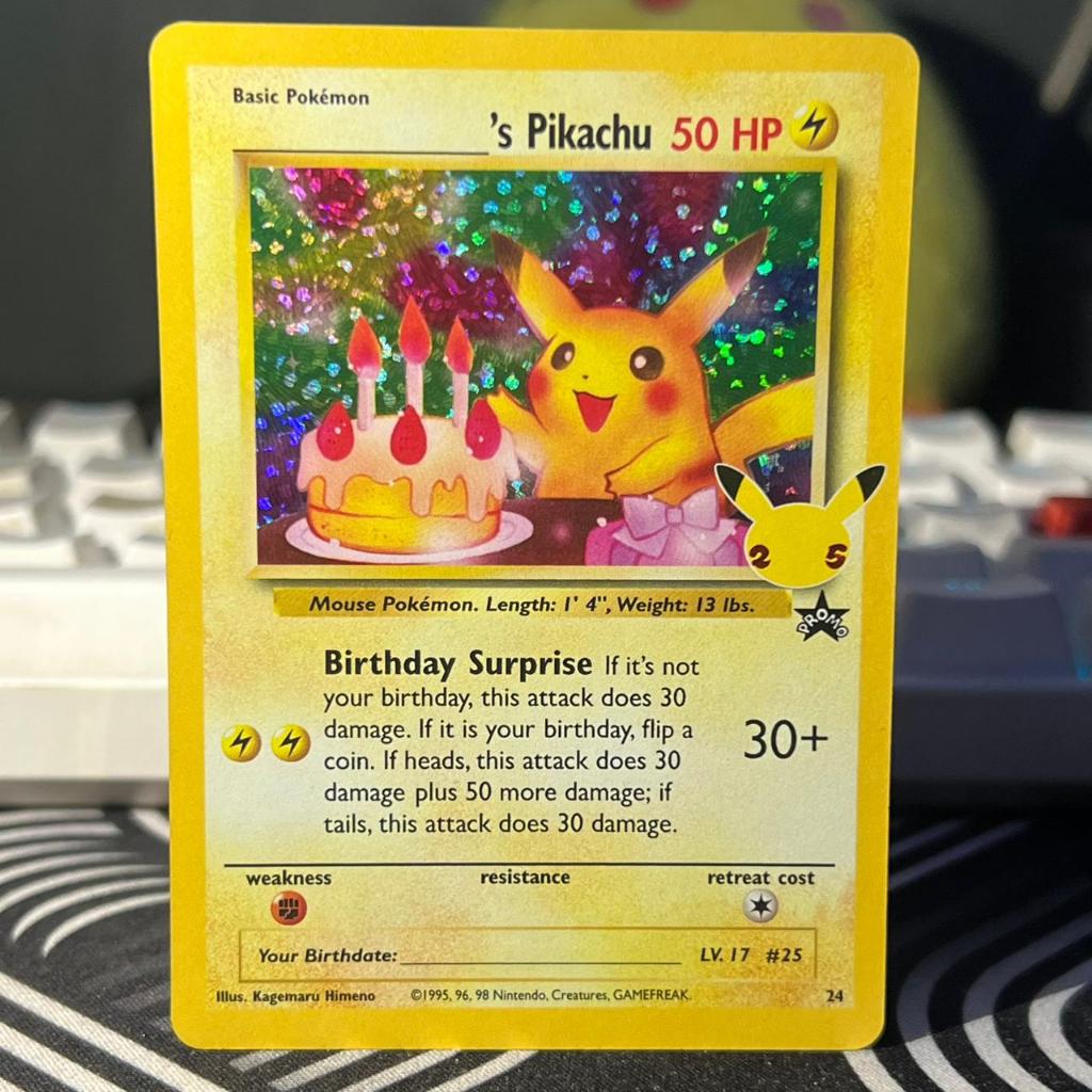 Pikachu Birthday (Ulang Tahun) Promo 25TH Anniversary Pokemon | English