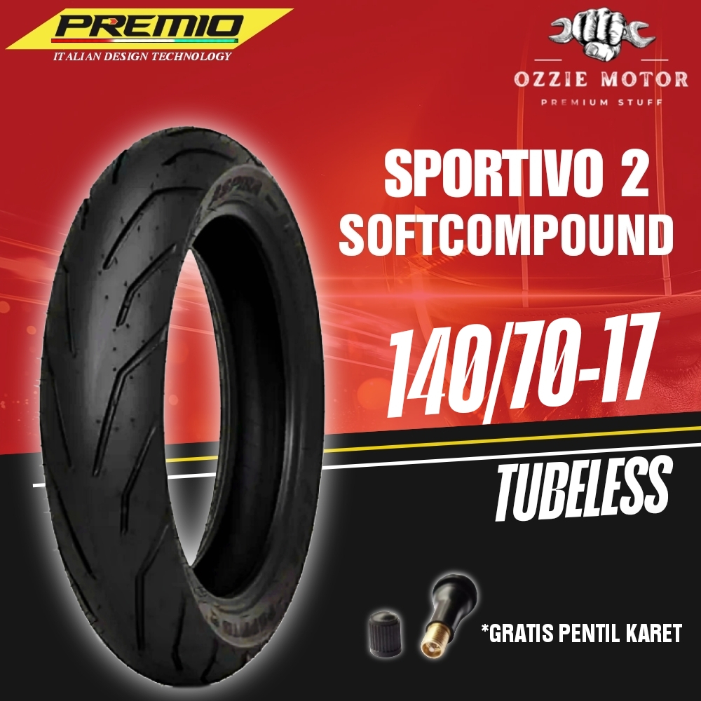 BAN ASPIRA PREMIO SPORTIVO 2 DAN CORSA PLATINUM R46 TUBELESS BAN RACING SOFTCOMPOUND RING 17 UKURAN 