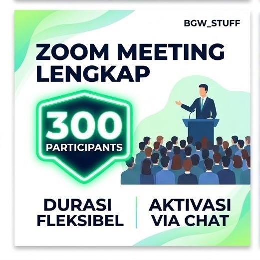 lisensi ZOOM Meeting unlimited 300 peserta 7 hari, Full Garansi