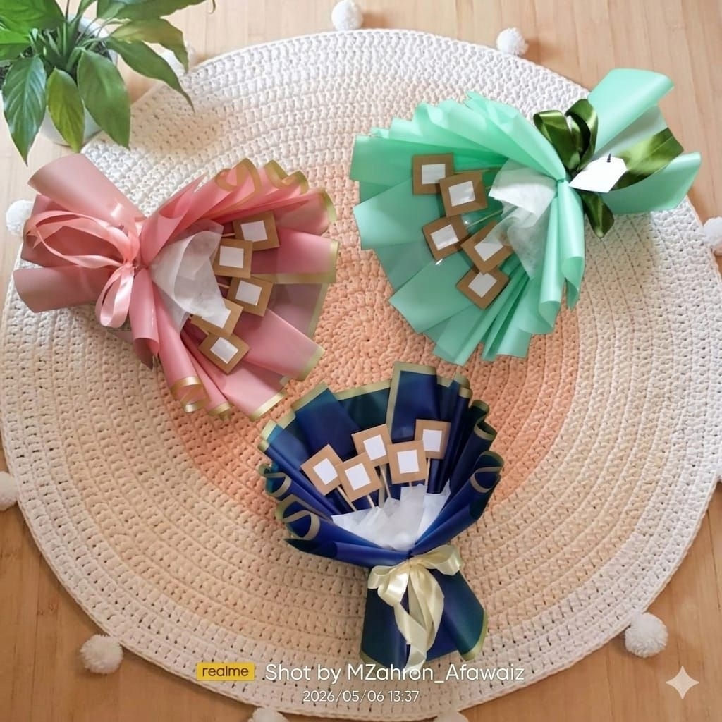 Buket Kosongan Ukuran Kecil, Kerangka Buket, Buket Kosong, Buket Foto, Snack dll.