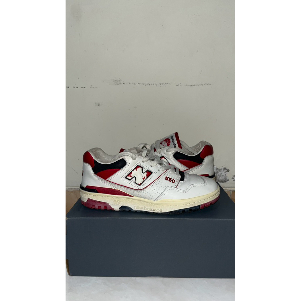 New Balance 550 Vintage Pack Red Pigskin Original Uk 40