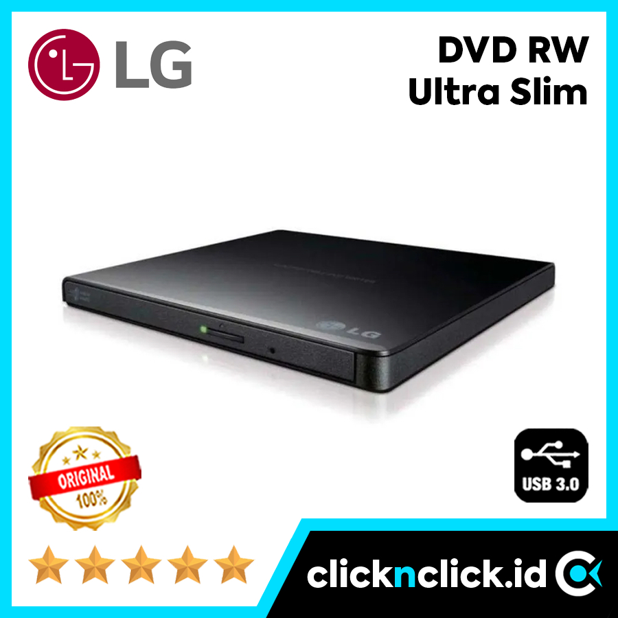 LG Ultra Slim - DVD Player External Portable DVD-RW Reader Writer Compact Optical Optikal Disc Disk 