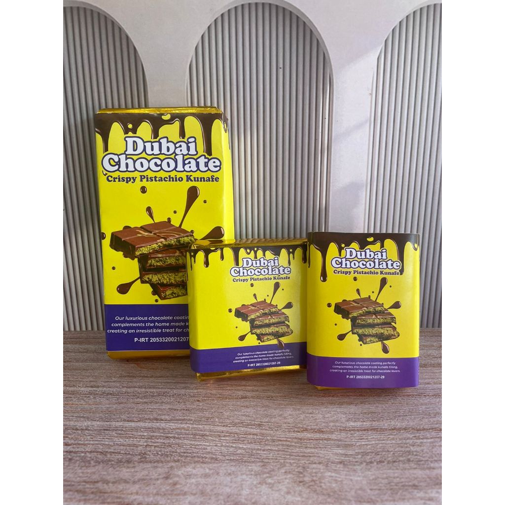 Coklat Dubai MINI 85 gram Chocolate Pistachio Kunafa Coklat Dubai Kecil Crunchy VIral/Coklat Dubai M