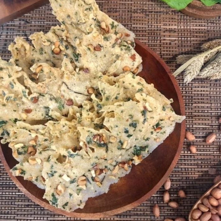 Peyek Bundoh - Peyek Daun Bayam Kemasan Toples 5 Liter (500gr)