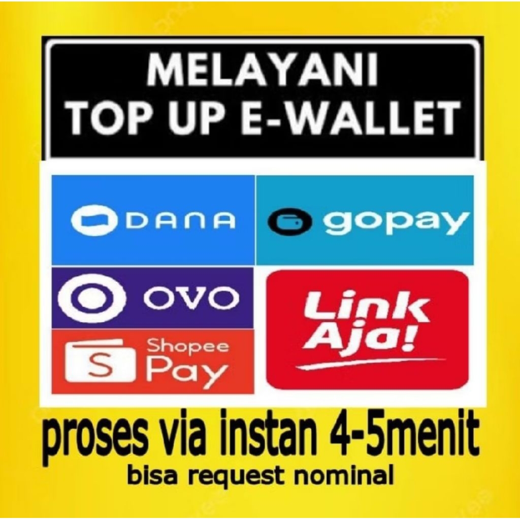 Terbaik TOP Saldo UP Dan Ewallet ISI Saldo Cepat Terpercaya DANA 24 Jam TOP  ALL