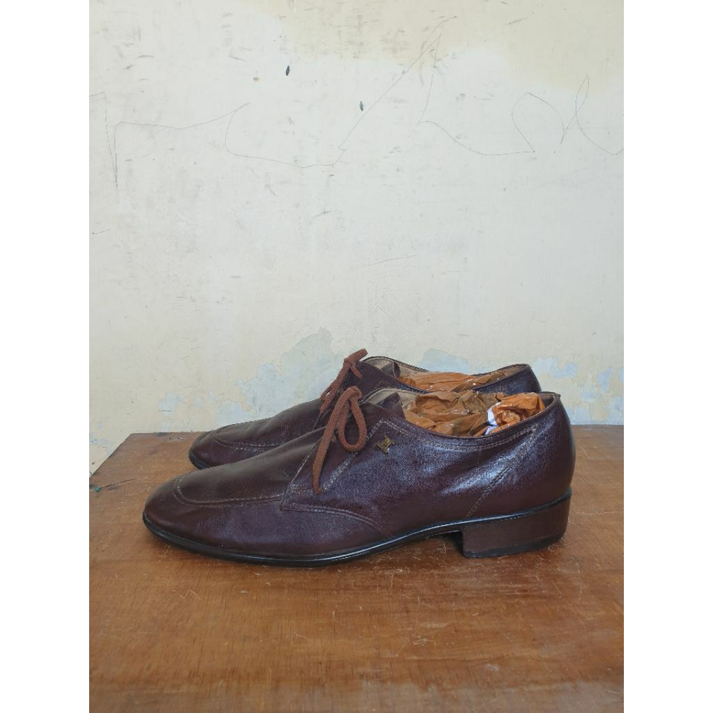 Sepatu Pantofel Vintage Italy Leather Size 44 Second