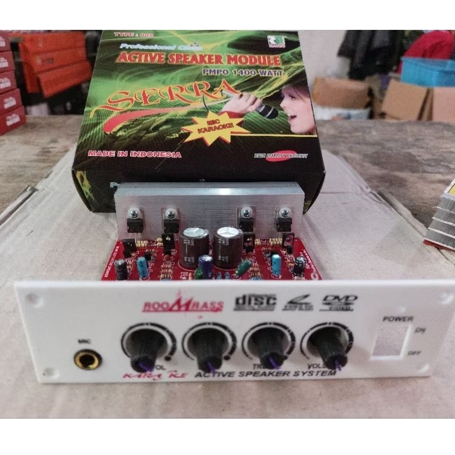 Kit aktif speaker stereo tip41 tip42 mic karaoke ( 802 )