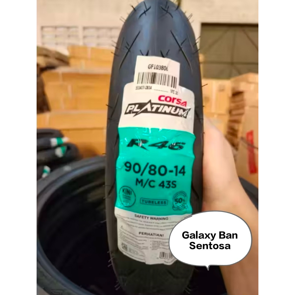 Ban Luar Corsa R46 90/80-14 R46 Tubeless Ban luar Corsa r46 ring 14 Tubeless Termurah