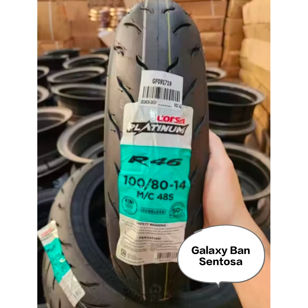 Ban Luar Corsa R46 100/80-14 R46 Tubeless Ban luar Corsa r46 ring 14 Tubeless Termurah