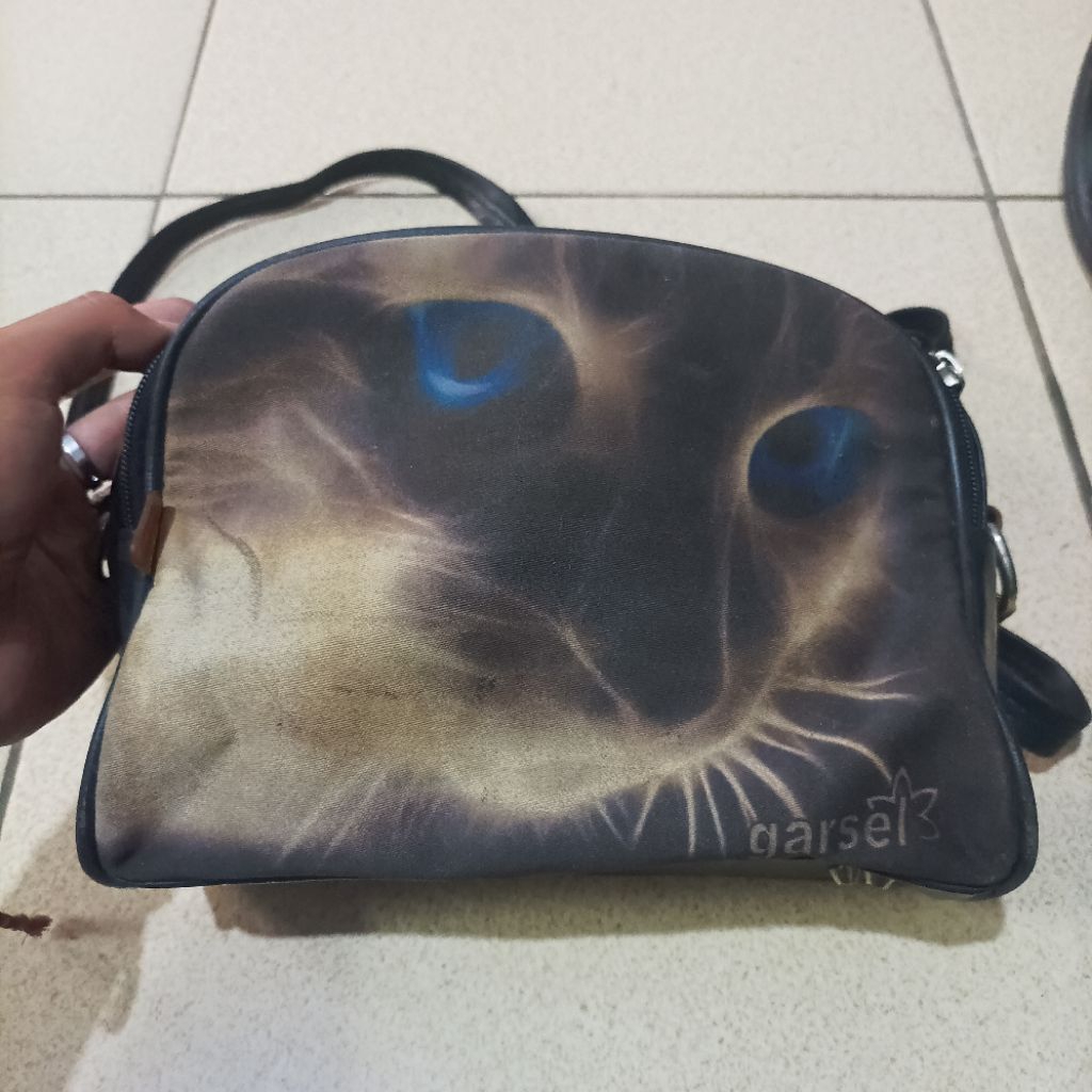 Original Garsel Tas Selempang Wanita Kitty Kucing