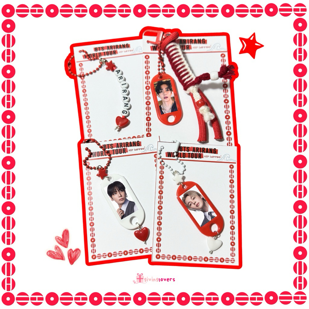 Keychain Freebies BTS Spesial ARIRANG in Jakarta Gantungan Kunci Custom Bag Charm Idol KPOP Non KPOP