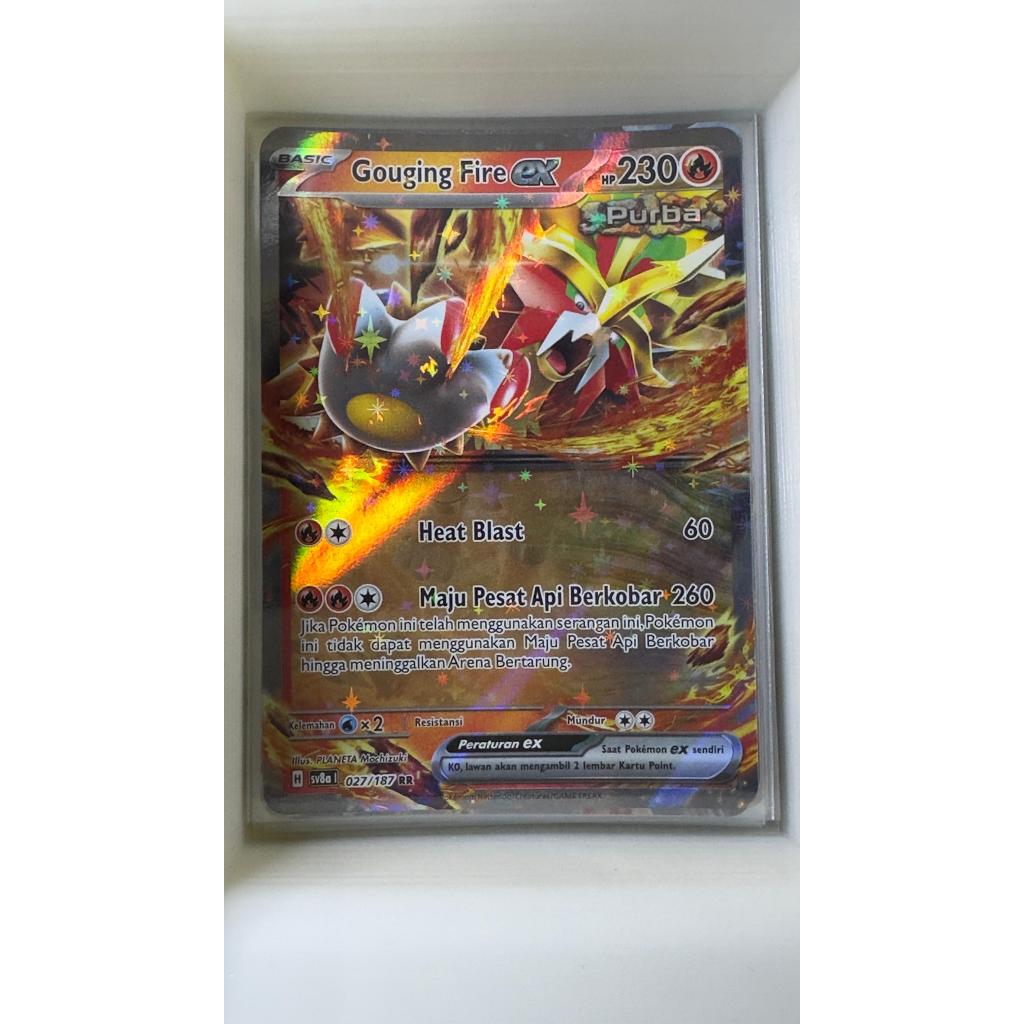Pokemon Indonesia Gouging Fire Ex 027/187 RR sv8a Festival Terastal
