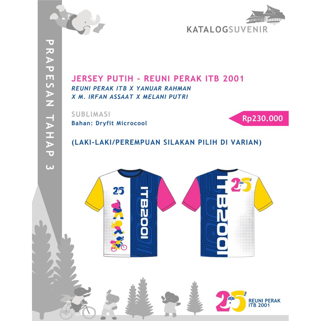 Jersey Putih - Reuni Perak ITB 2001