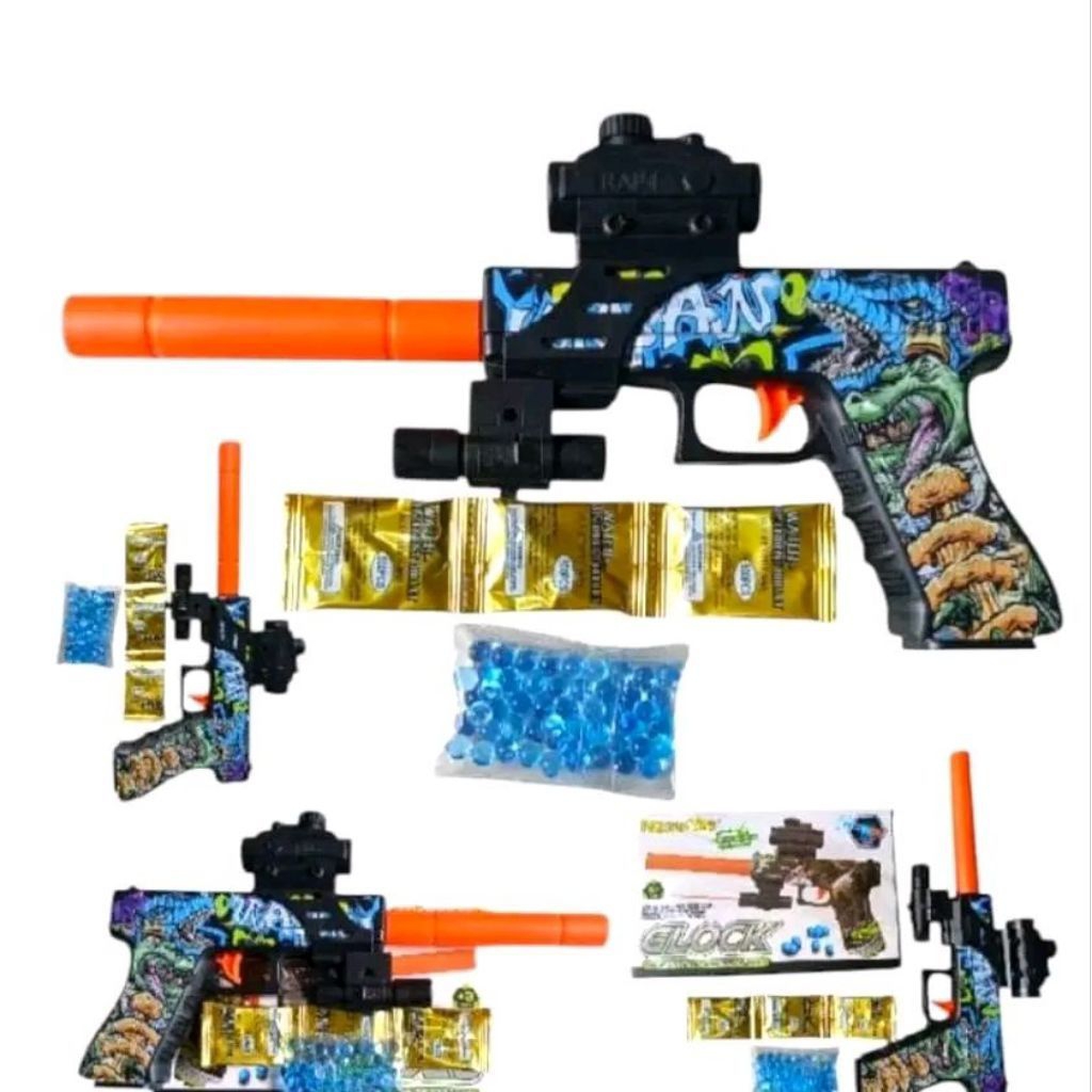 TERLENGKAP mainan Pistol Tembak Water Gel Blaster Kokang Manual terbaru