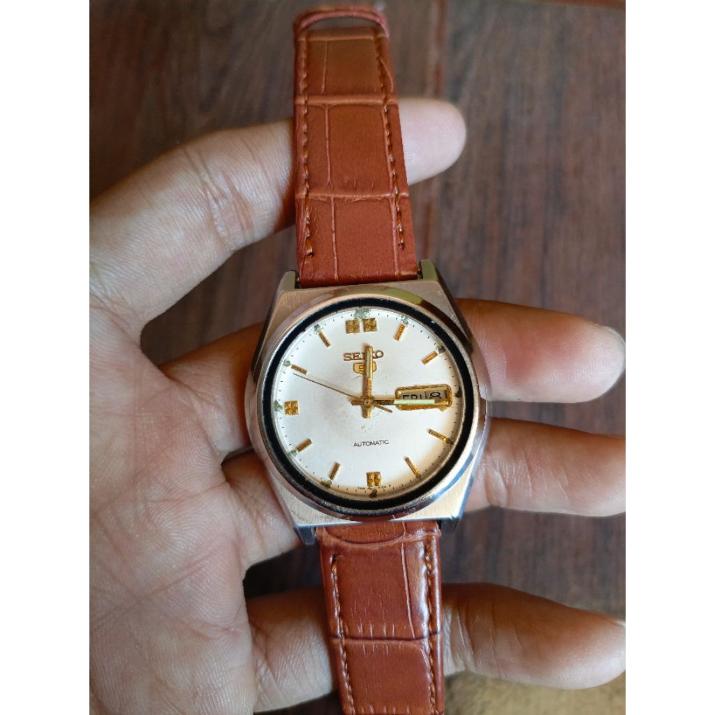 Jam Tangan Seiko 5 Vintage 7009 White Dial