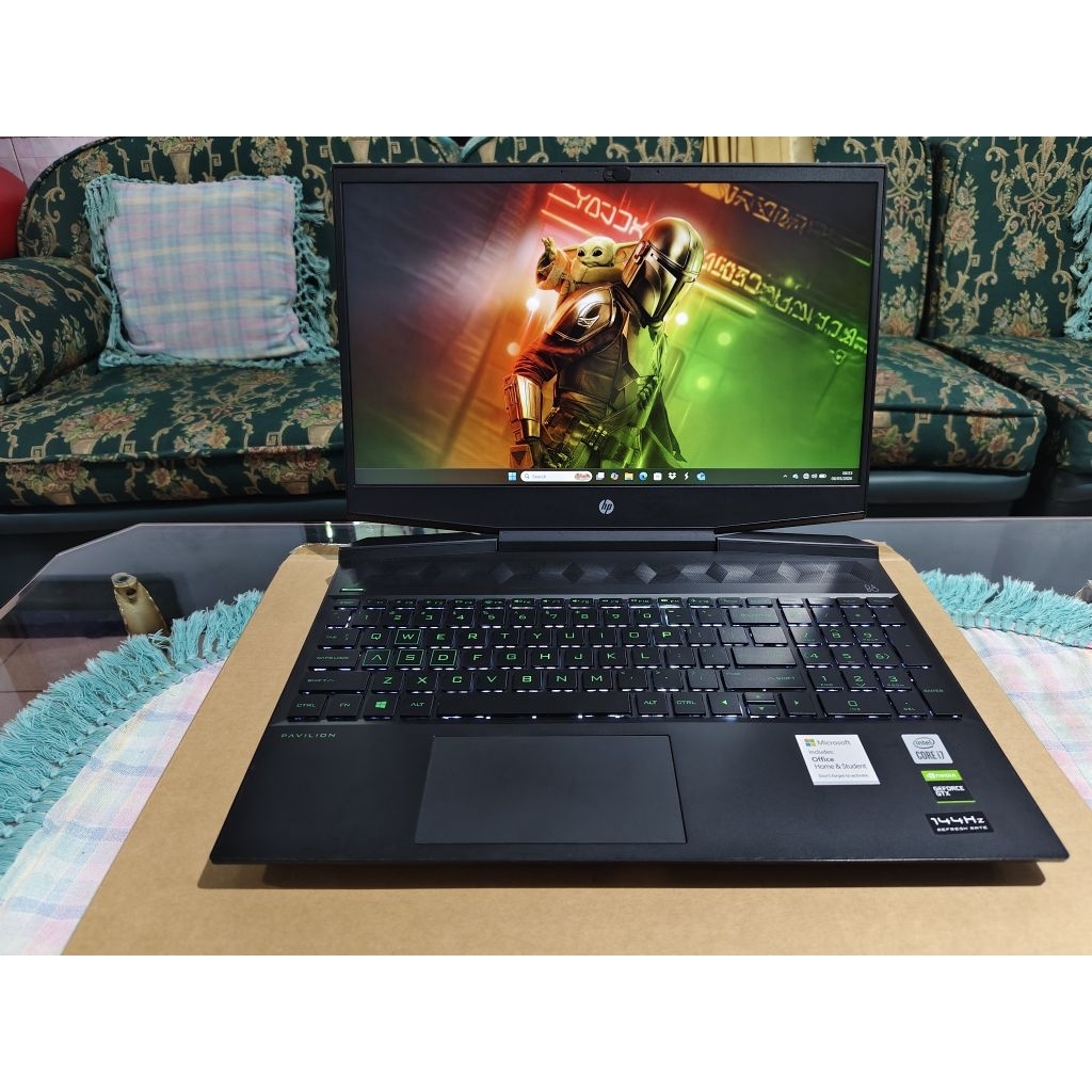 laptop hp pavlaptop hp pavilion gaming 15-dk1141tx core i7 10750H 8/512 gtx 1660ti 6gb fhd ips