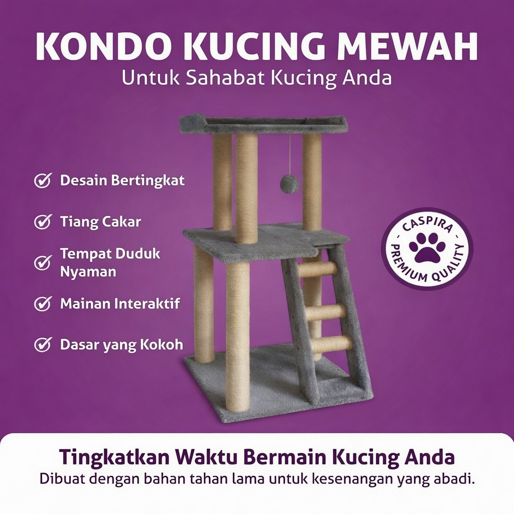 cat condo / ⁠cat scratcher / kandang kucing / cat house