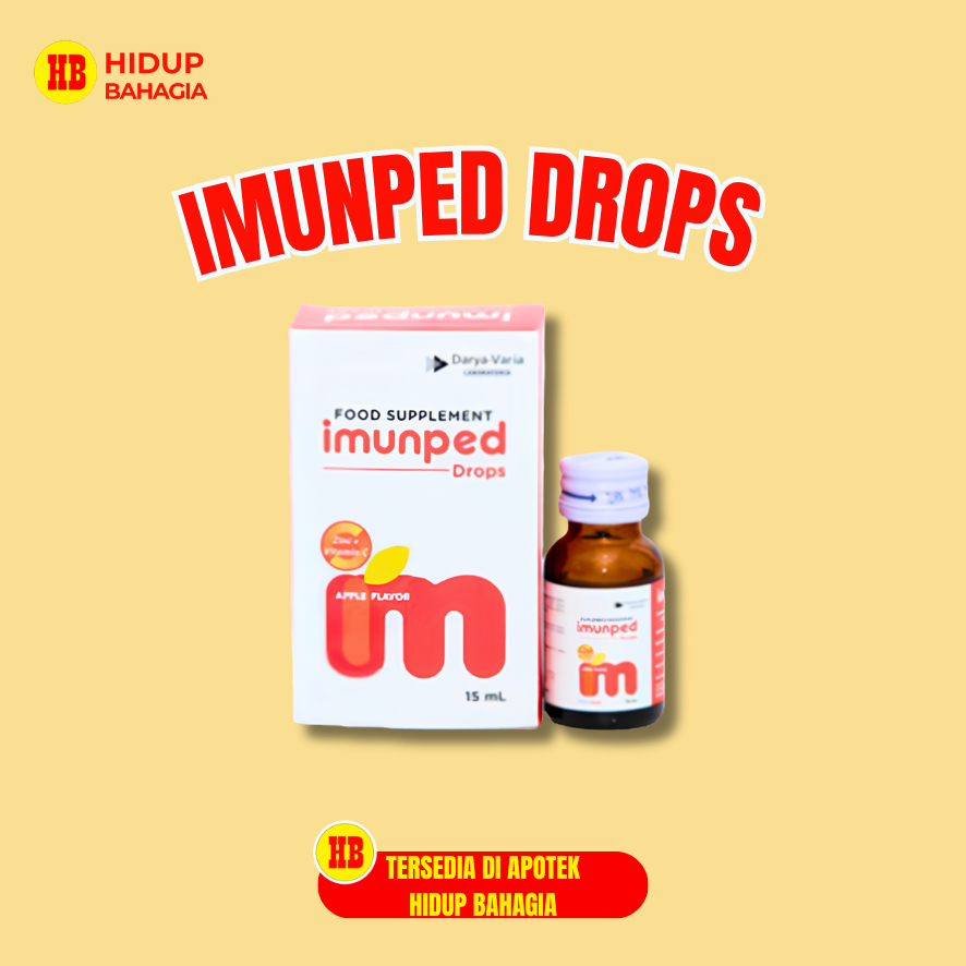 Imunped Drops – Suplemen Makanan Zinc + Vitamin C untuk Bayi – Botol 15 ml