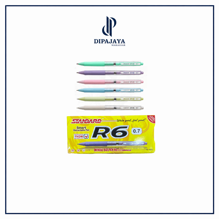 Standard Pulpen R6 0.7 Warna Tinta Hitam (Ballpoint Pen / Pen)