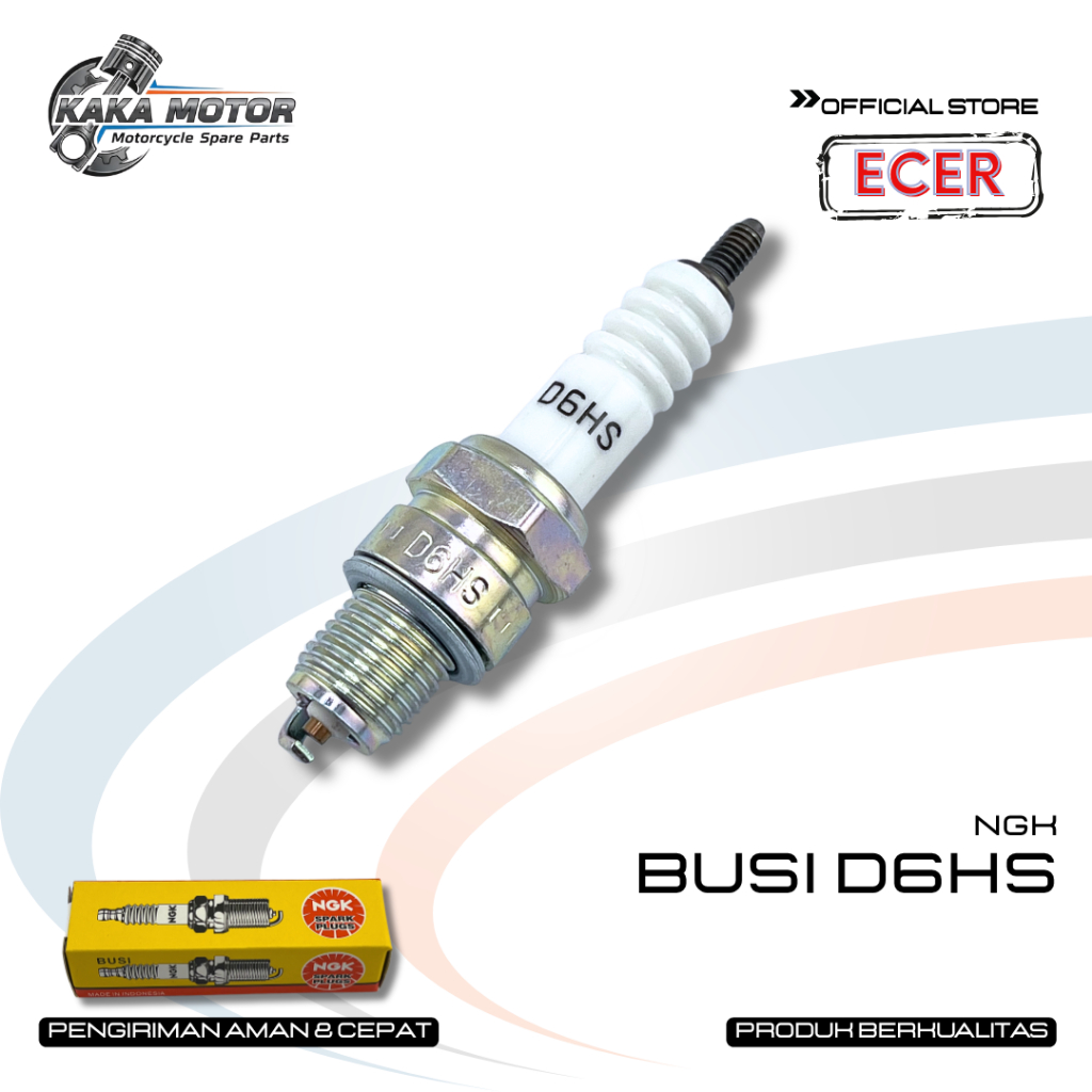 BUSI NGK D6HS [ECER] - Busi NGK D6HS Motor lama C70 C90